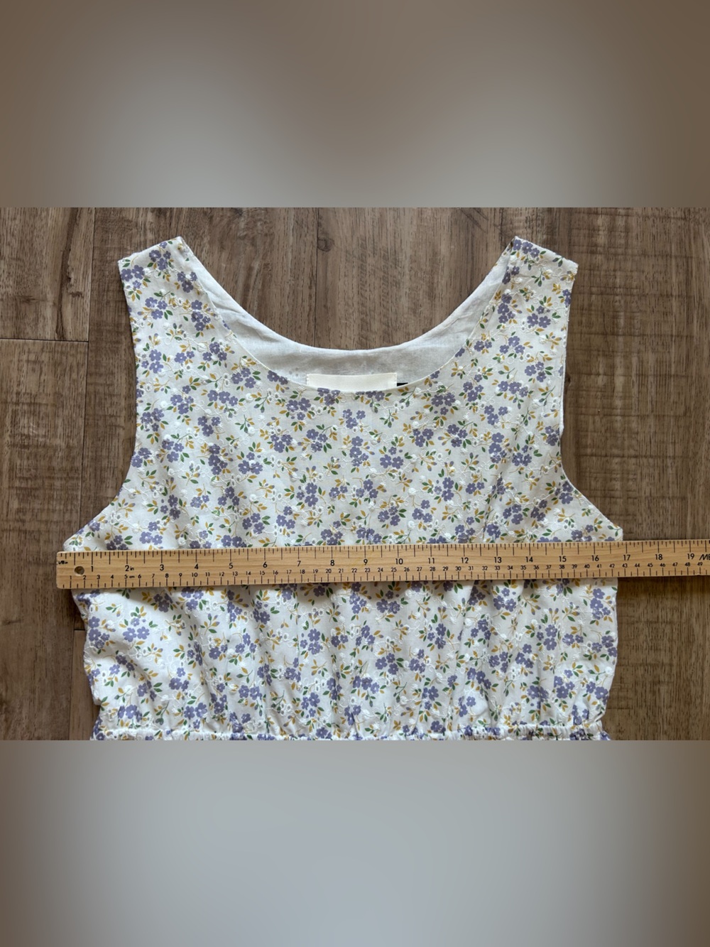 Pink Martini Forget Me Not Dress Blue White Purple Floral Print 100% cotton midi - Picture 6 of 8